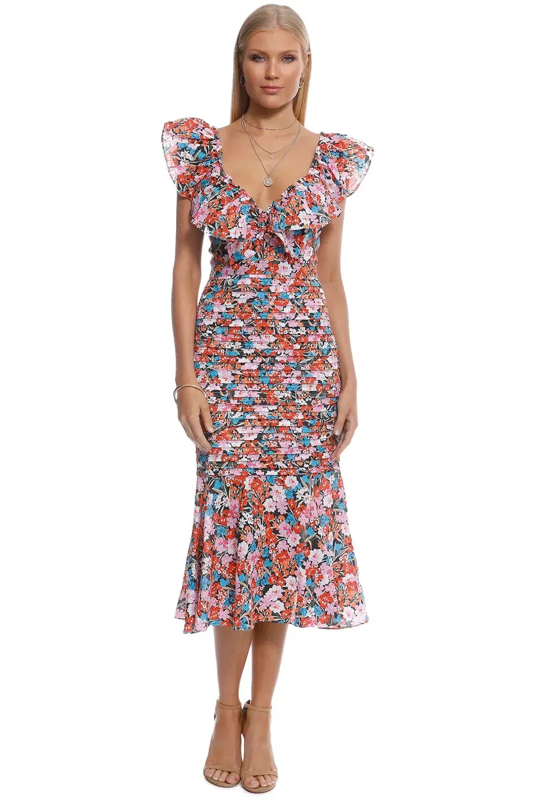 Talulah Cloud Nine Midi Dress Floral Size 6 photo 4