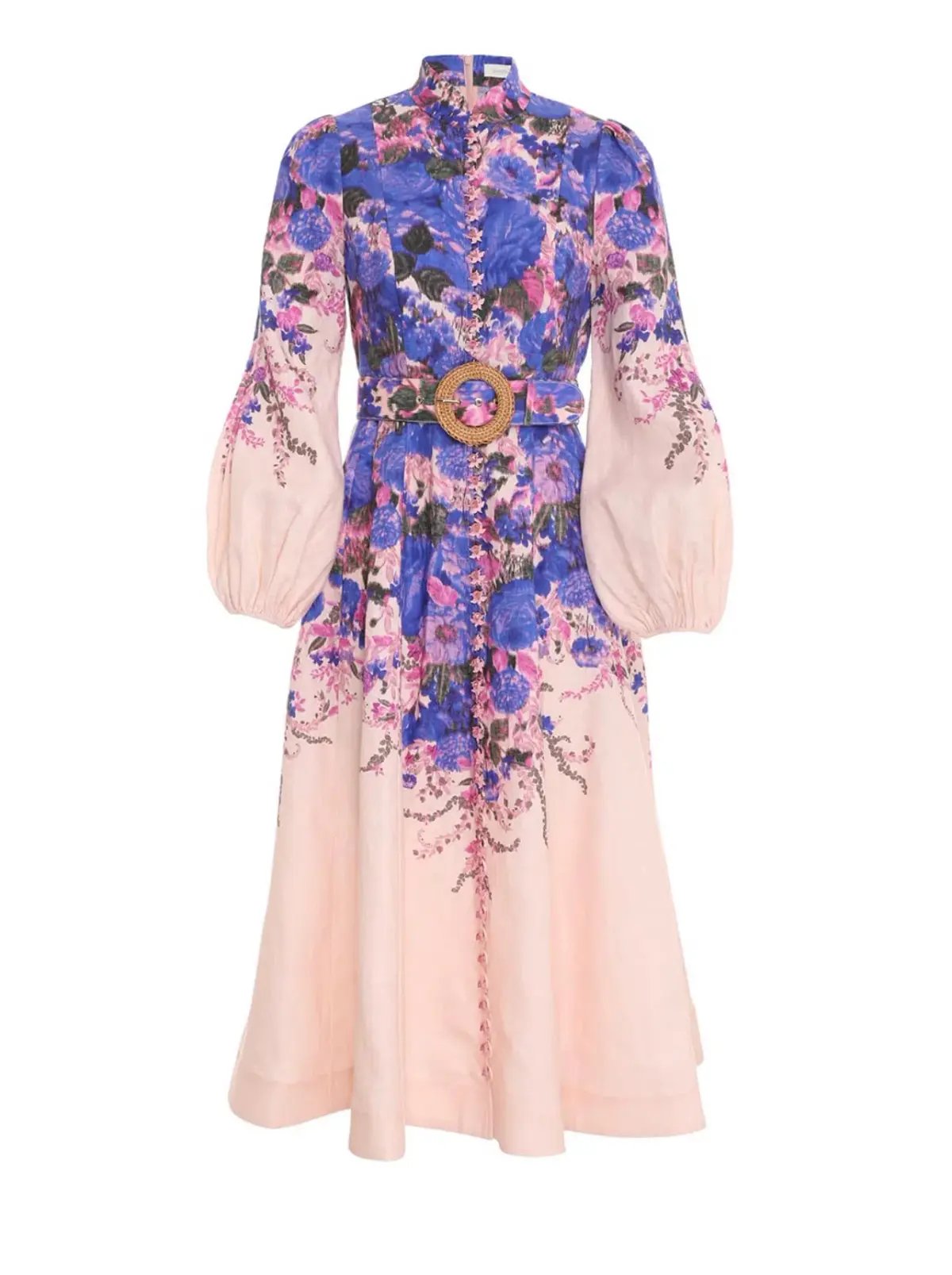 Zimmermann High Tide Buttoned Midi Dress Floral Size 2 / Au 12 photo 2