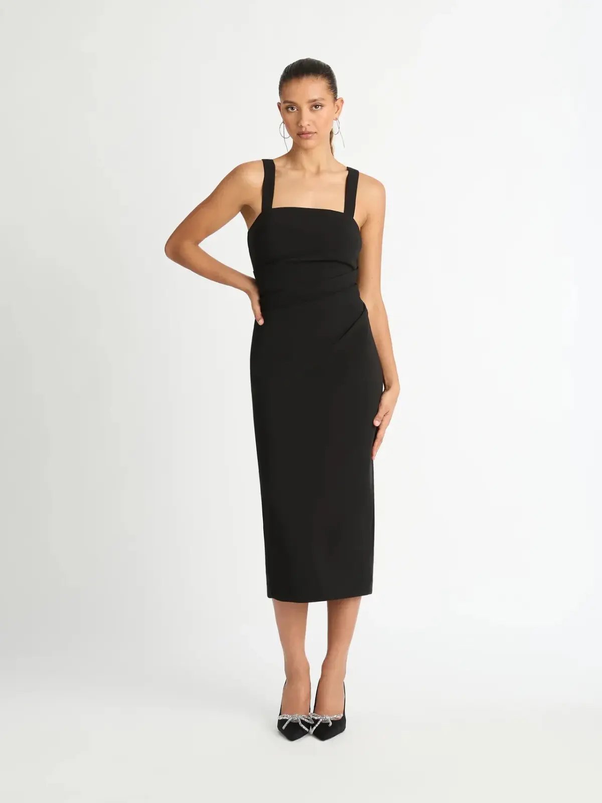 Effie Kats Martta Lace Dress Midi Black size 6 photo 22