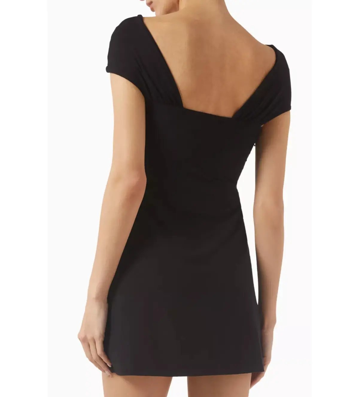 Reformation Carmina Mini Dress Black Size 6 photo 4