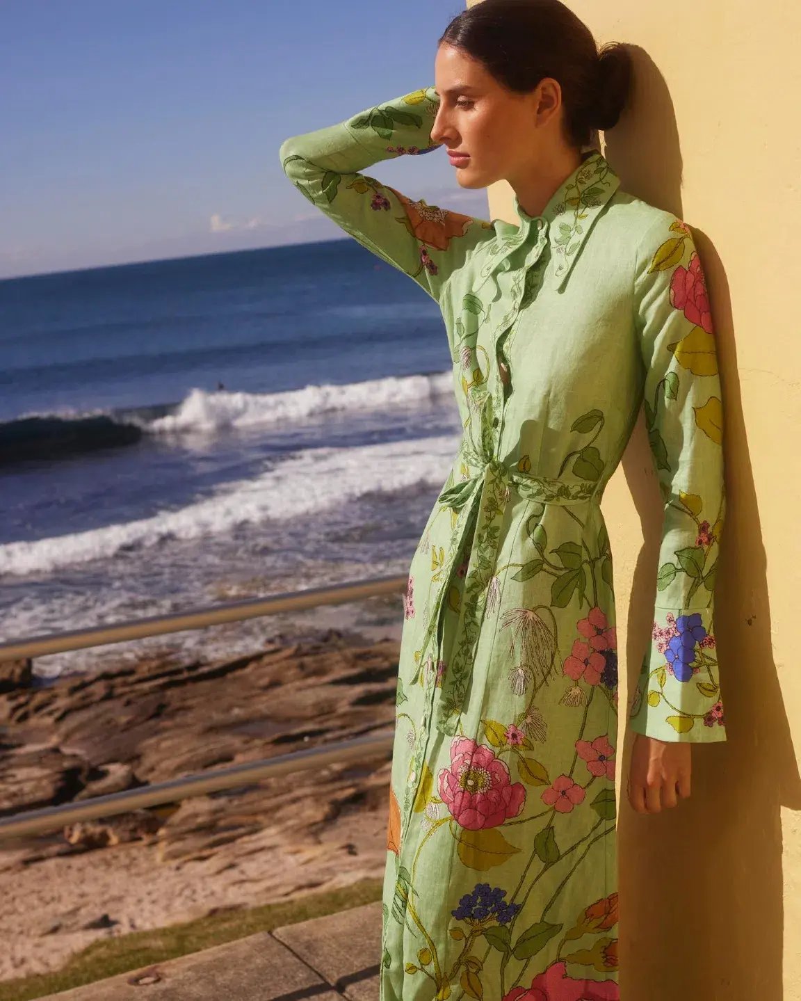 Alemais Olivia Midi Shirtdress Floral Size 10 photo 5