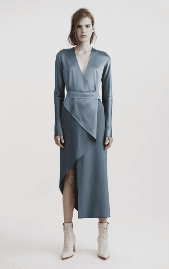 Dion Lee Bias Fold Dress Blue Size 8 photo 2