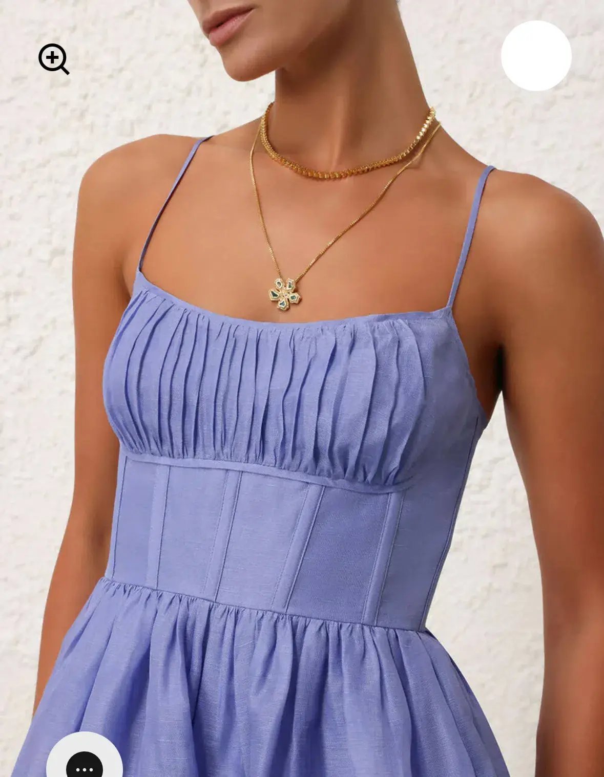 Zimmermann Natura Ruched Mini Dress Iris Purple Size 0P/Au 6 photo 4