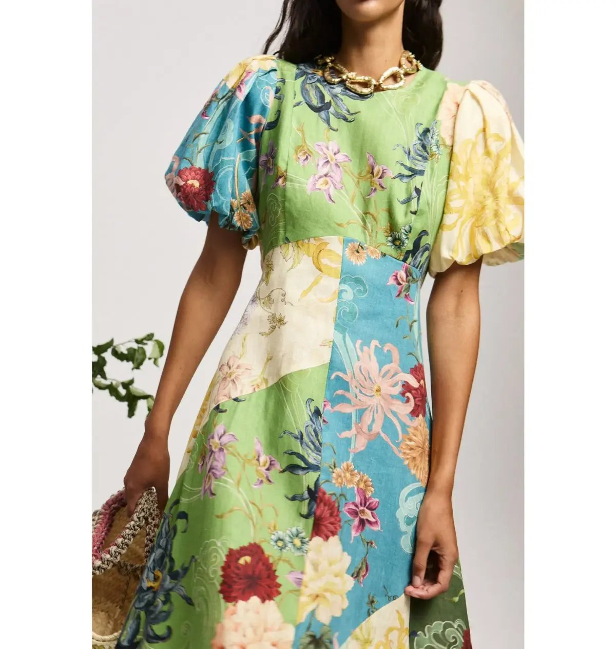 Alemais Avery Spliced Midi Dress Multi Size 16 photo 3