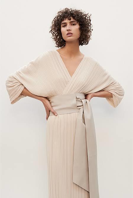 Country Road (Belted) Pleat Dress - Kimono Style photo 2