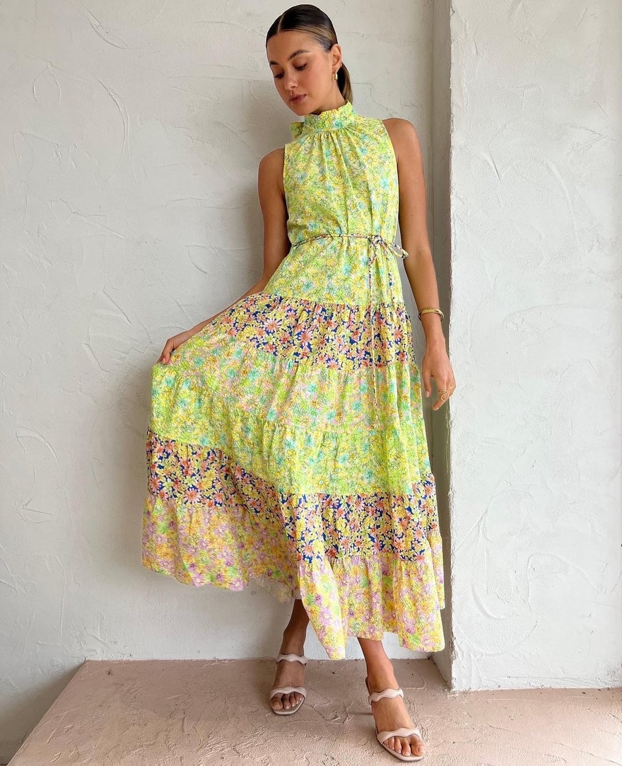 Alemais Daisy Spliced Midi Dress photo 4