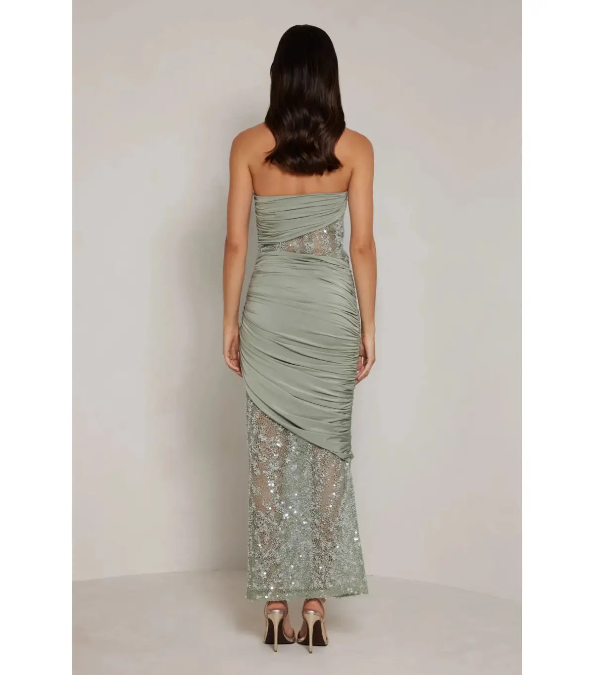 Elle Zeitoune Journee Maxi Dress Sage Size AU 12 photo 2