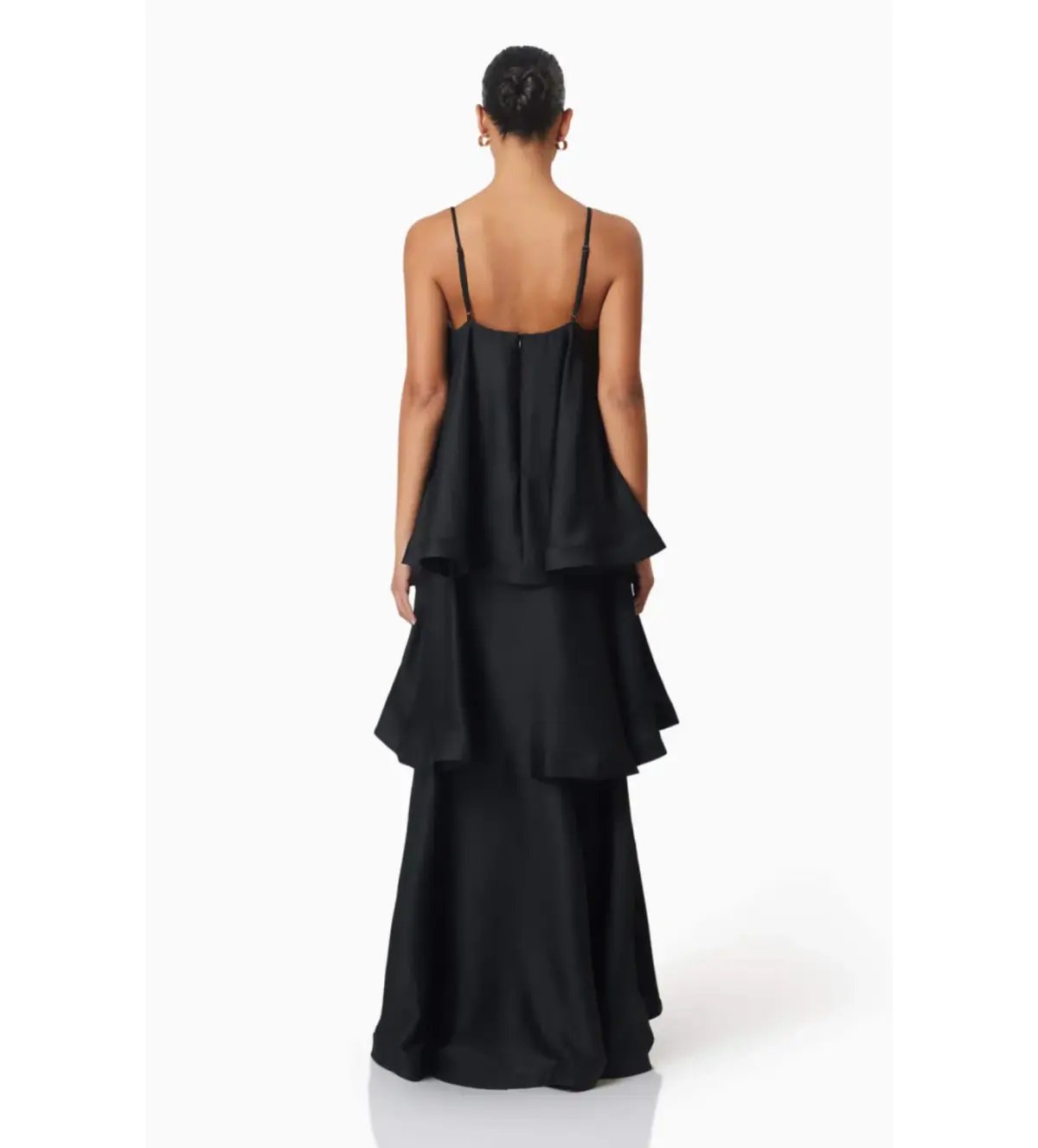 Elliatt Tilly Tiered Maxi Dress Black Size 10 photo 4
