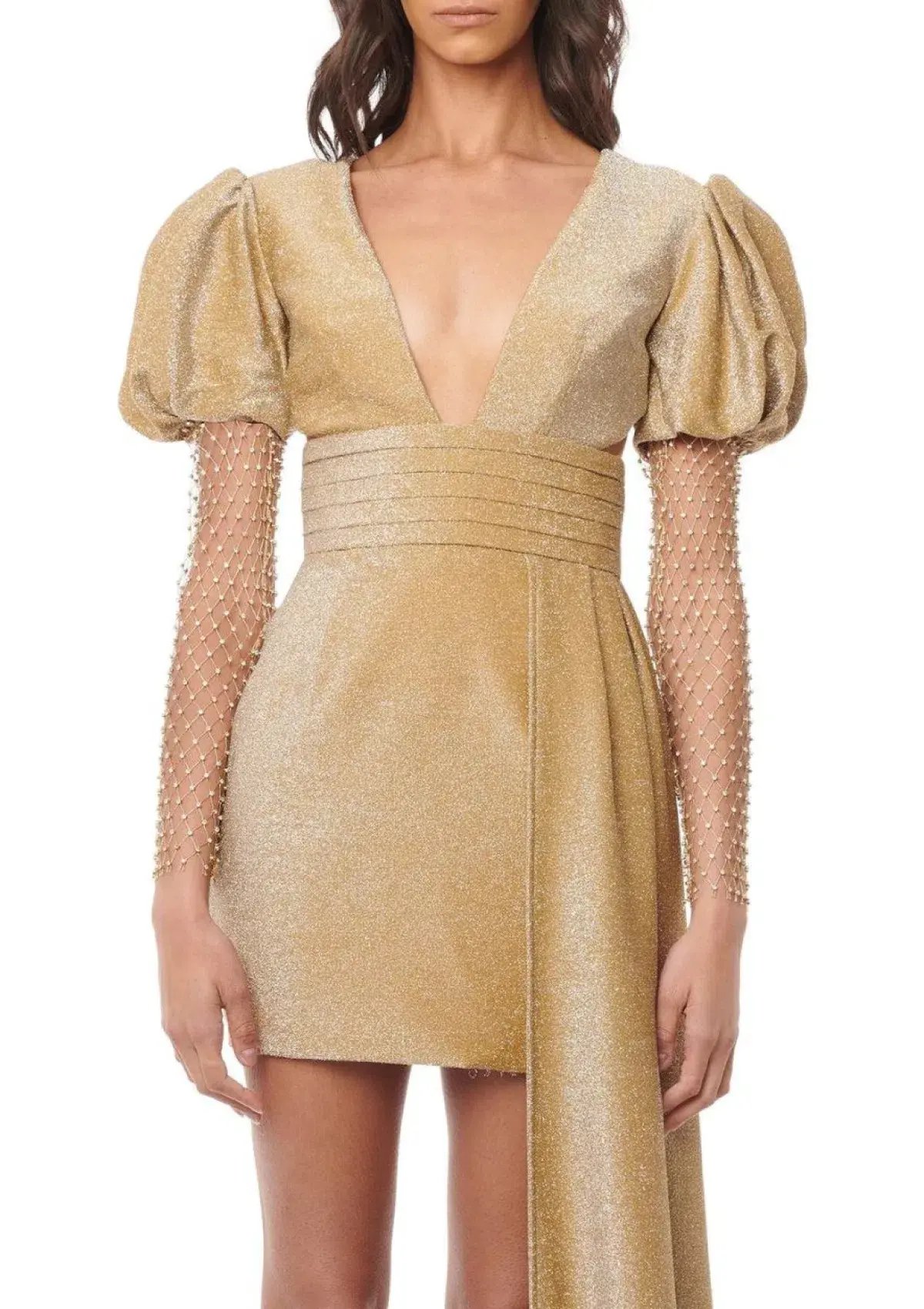 Eliya The Label Carla Mini Dress in Gold Size X-Small / AU 6 photo 3