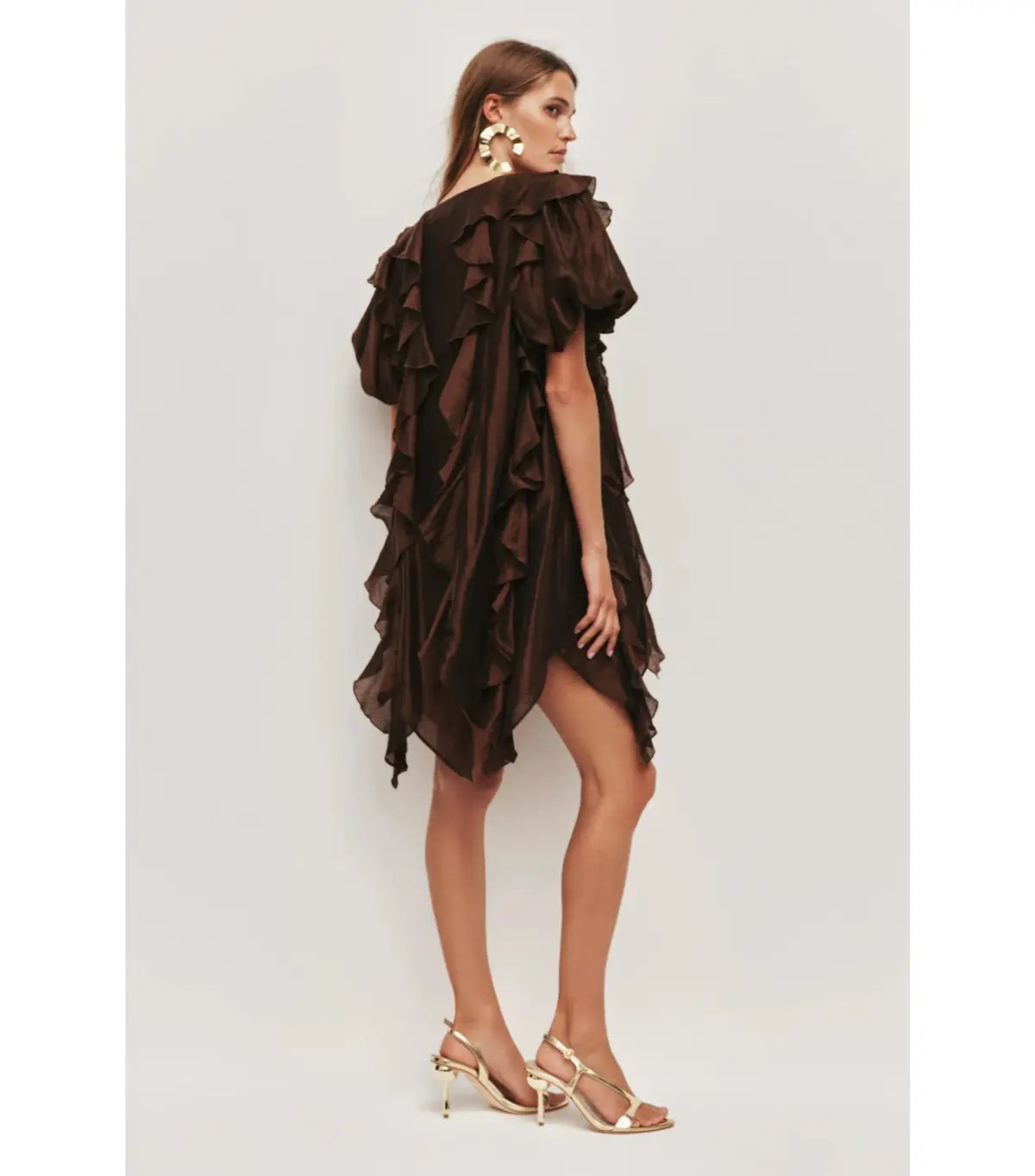 Aje Voyager Mini Dress Chocolate Size AU 12 photo 2