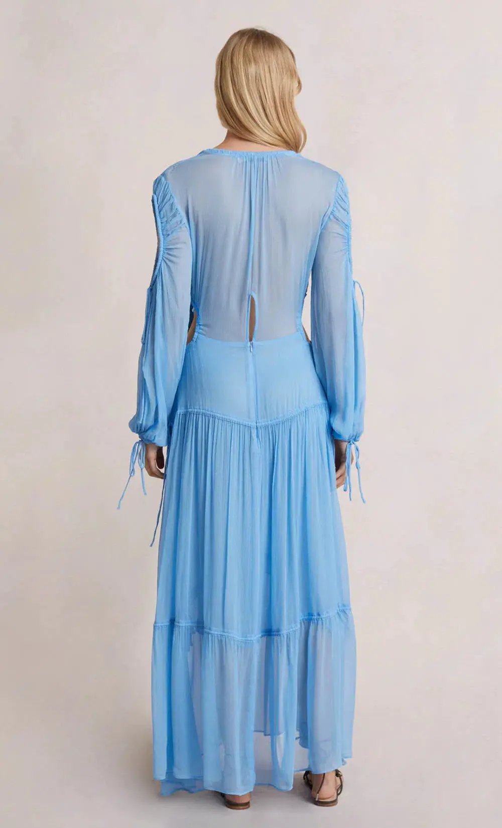 Bec & Bridge Charlotte Long Sleeve Maxi Dress Blue Size 14 photo 2