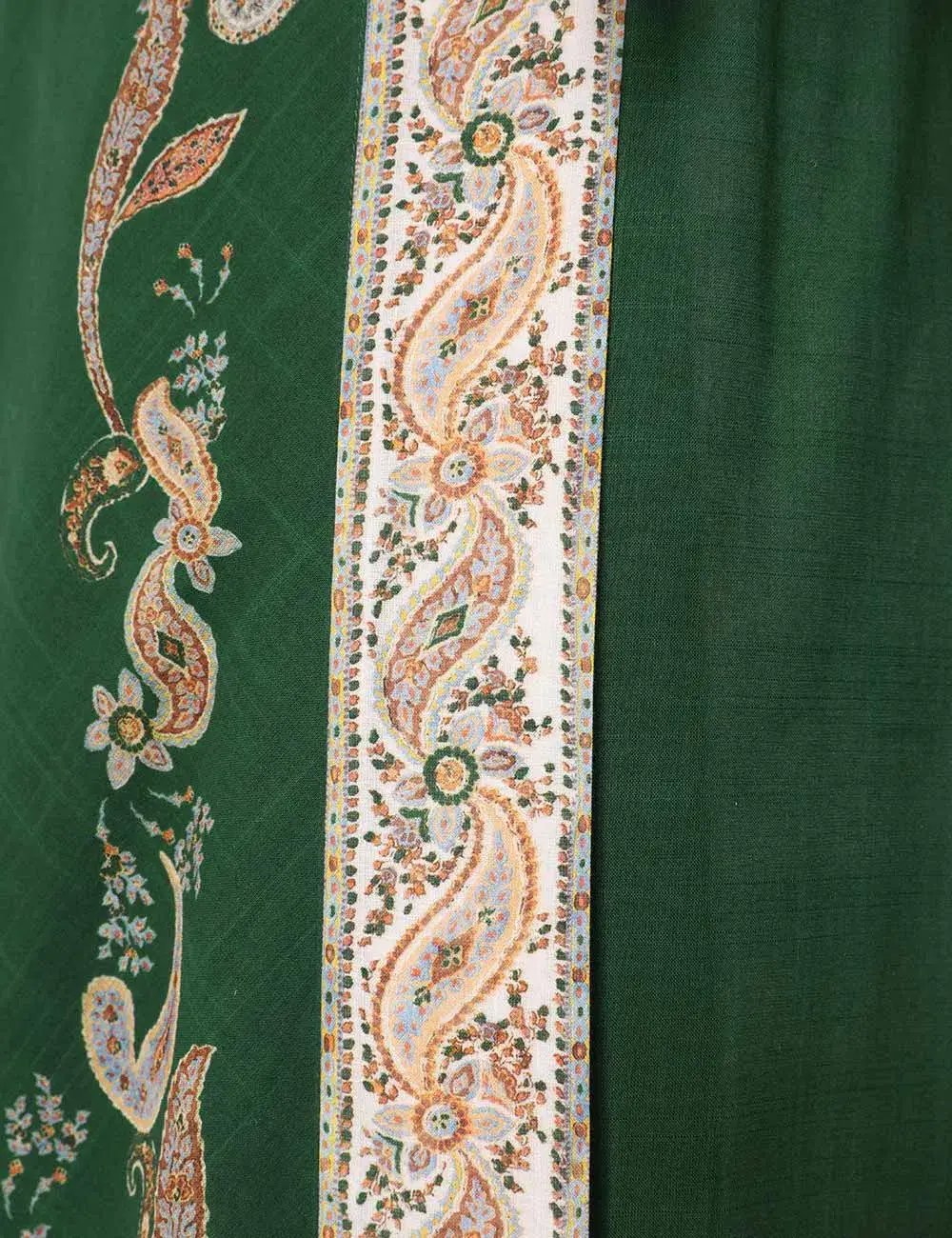 Zimmermann Devi Wrap Midi Dress in Emerald Paisley Size 1 / AU 10 photo 4