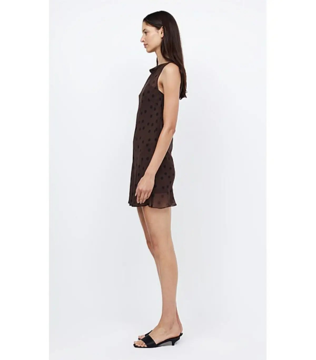 Bec & Bridge Turner Boatneck Mini Dress in Chocolate/Black Size AU 8 photo 2