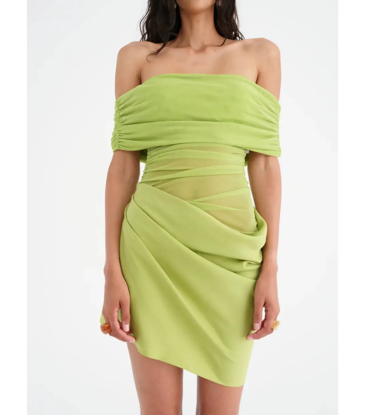 Benni Nico Off Shoulder Mini Dress Apple Size AU 8 photo 2