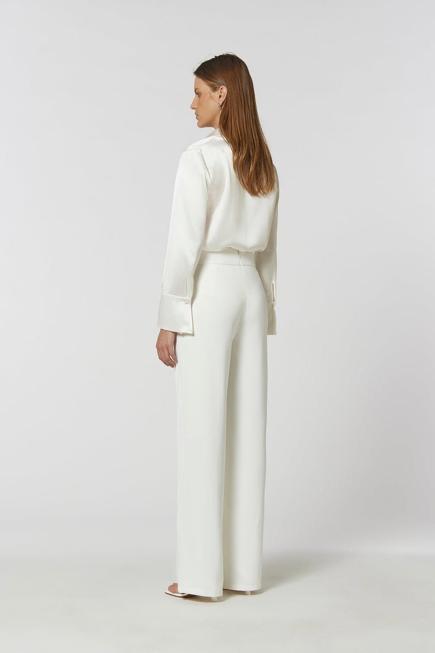 Kianna Shim Flare Pant - Ivory photo 2