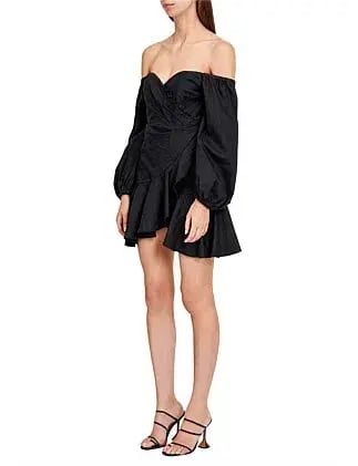 Significant Other Jasmine Short Sleeve Mini Dress Black Size AU 12 photo 4