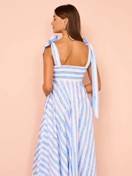 Aston Studio Pippa Dress in Lapis Stripe Size 10 photo 3