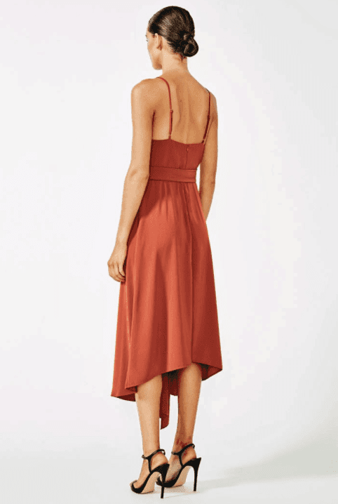 SHONA JOY Voltaire Cocktail Dress | Colour: Rust photo 3