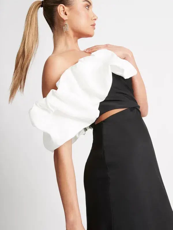 Sheike Margot Maxi Dress Black/White Size 8 photo 2