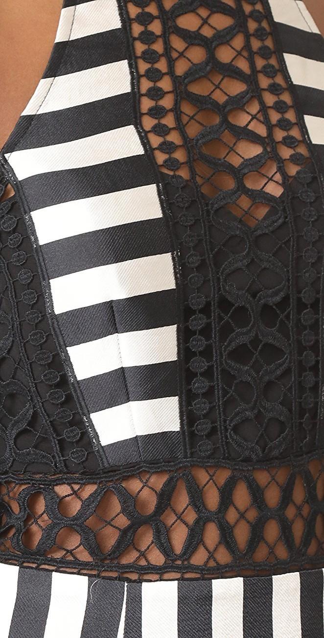 Thurley Candystripe Dress Black/White Size 12 photo 3