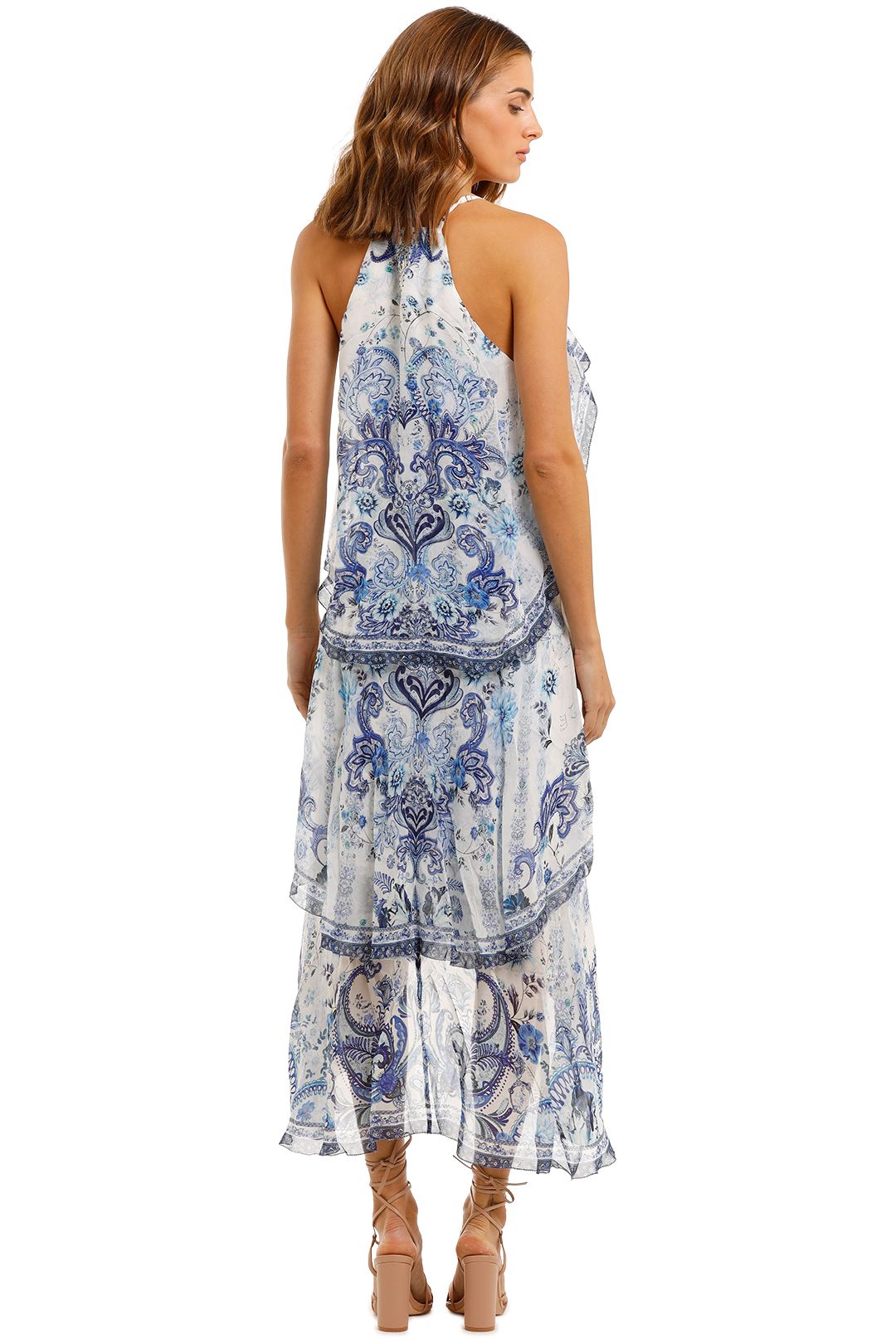 V-Neck Fitted Dress With Ruffles photo 3