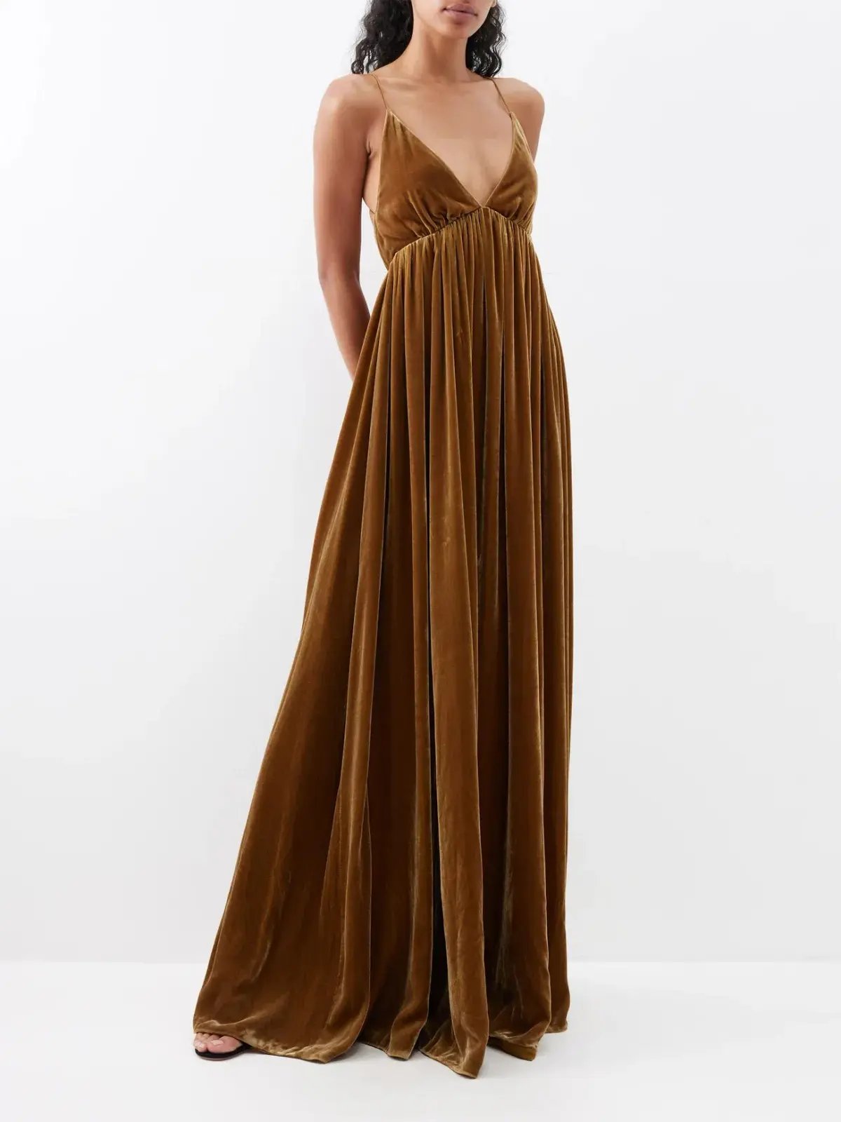 Zimmermann Sensory Velvet Dress Brown Size 1/ AU 10 photo 2