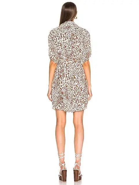 Zimmermann Utility Short Leopard Print Silk Dress | Size OP AU 6 photo 2