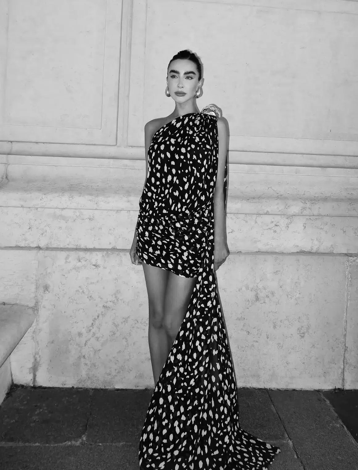 Leam Almes Dalmatian Print Chiffon Mini Dress with Metal Stone Size XS / AU 6 photo 3