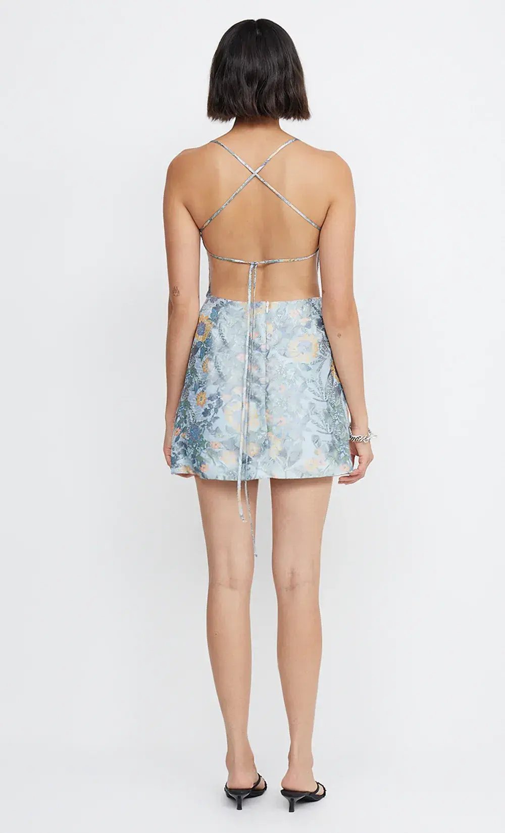Bec & Bridge Nina Apron Mini Dress Blue Size AU 10 photo 3