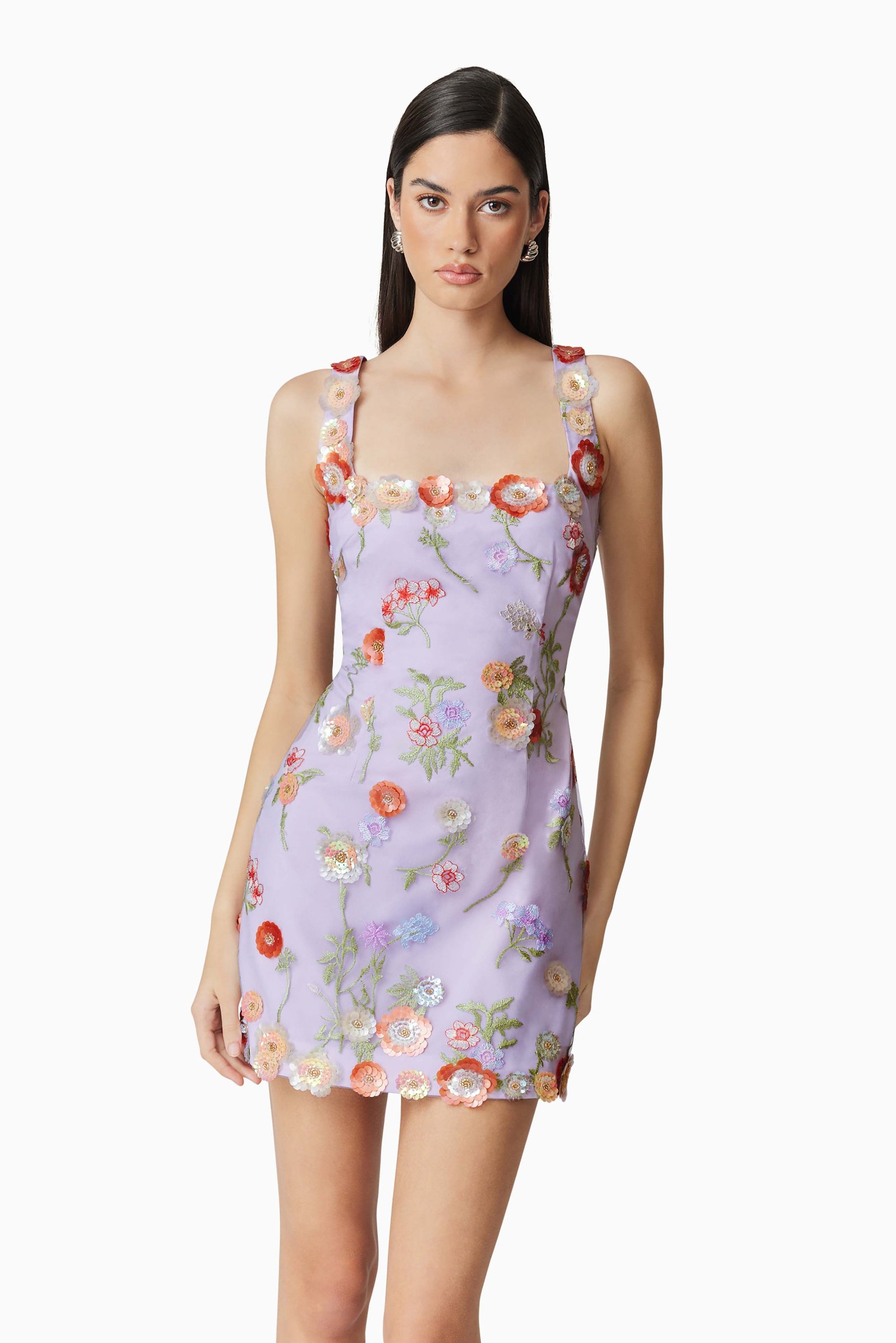 ELLIATT NAYA MINI DRESS - LILAC MULTI photo 2