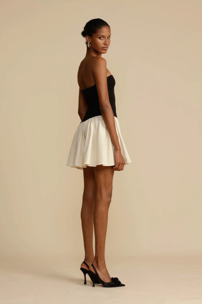 ARCINA ORI CELINE DRESS - BLACK/CREAM photo 6