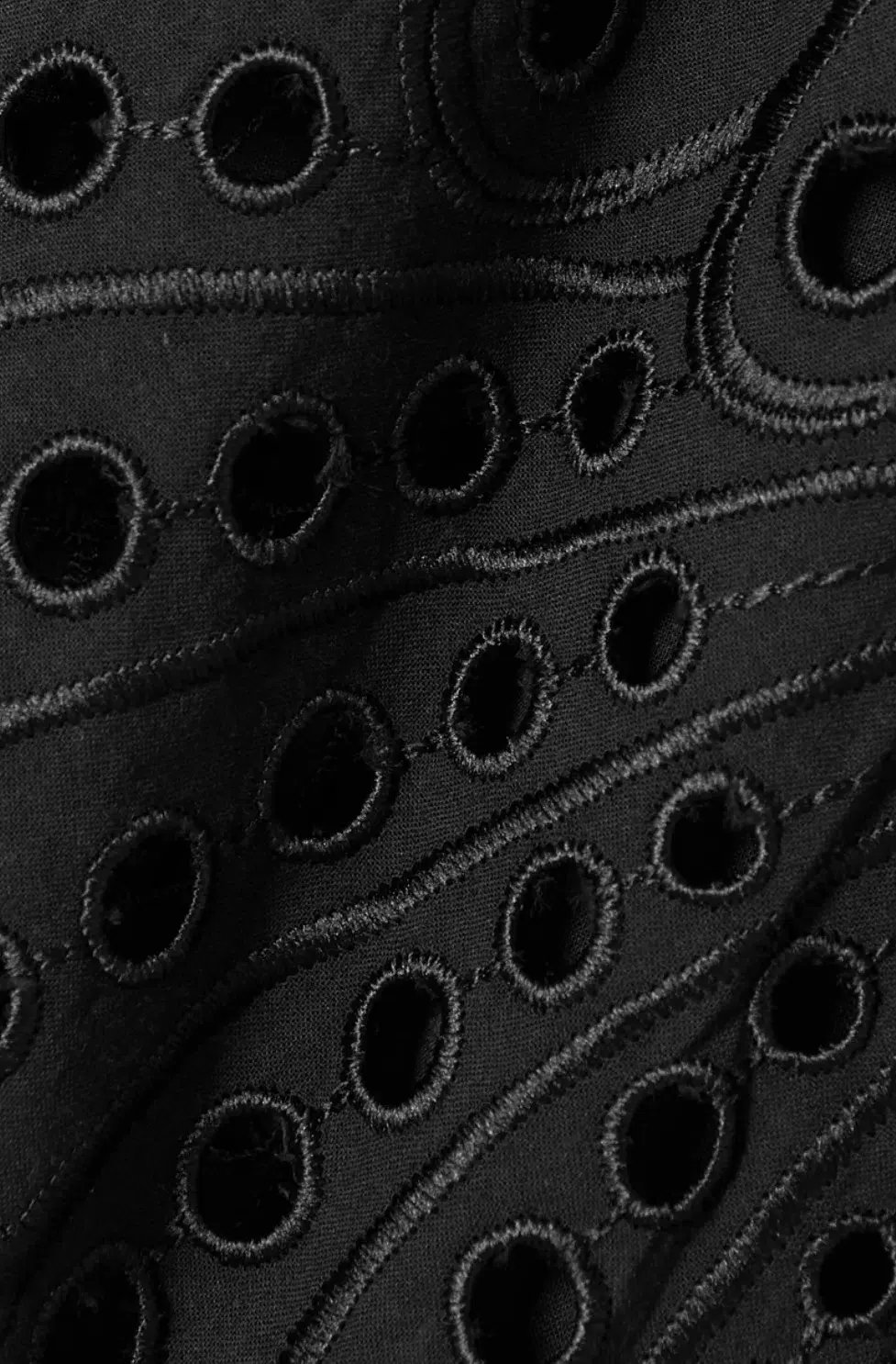 Charo Ruiz ‘Yara’ Broderie Anglaise Cotton-Blend Mini Dress Black Size Medium (AU 10) photo 7