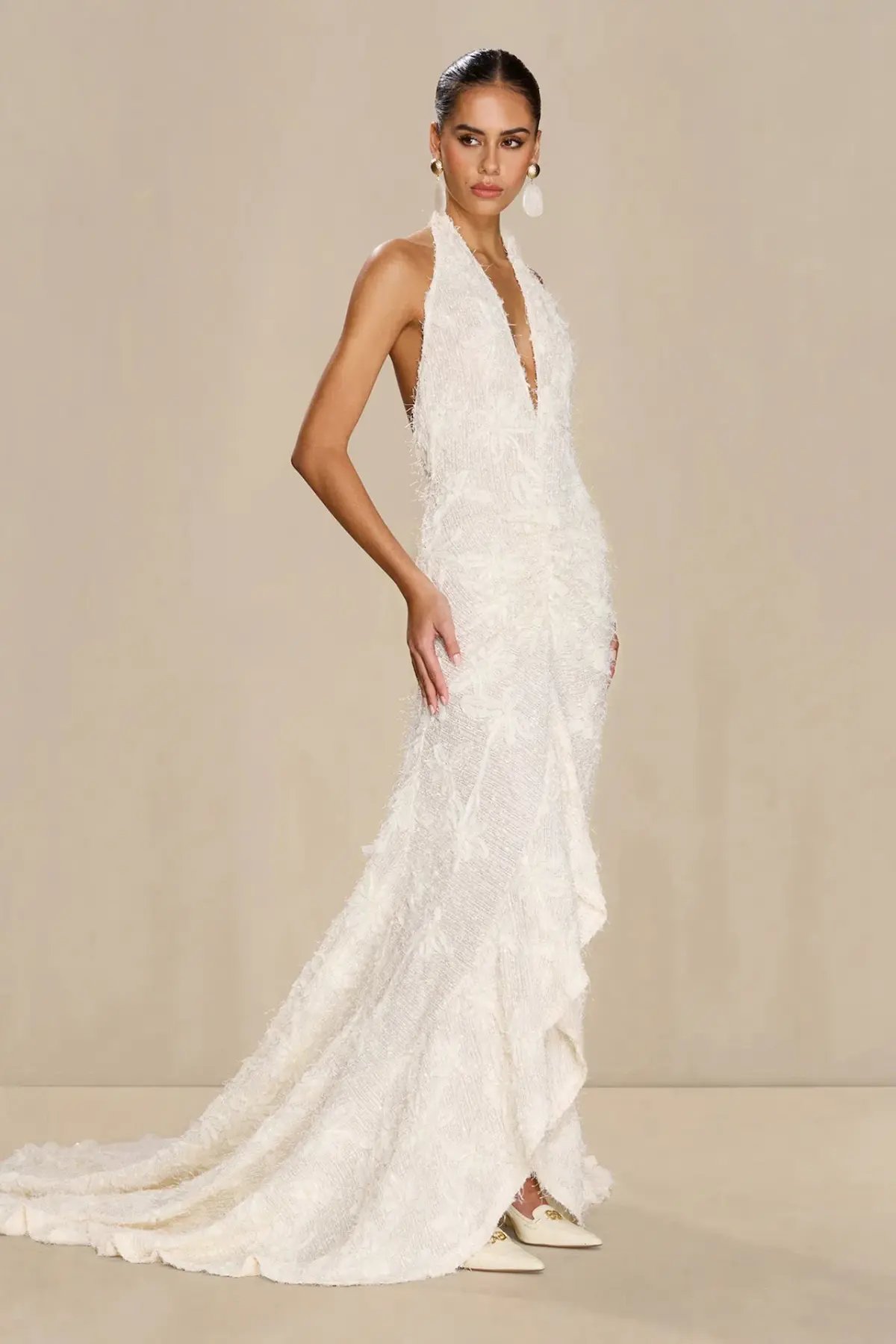 Sonya Moda Noorah Gown in Créme Off-White Size XS / AU 6 photo 2