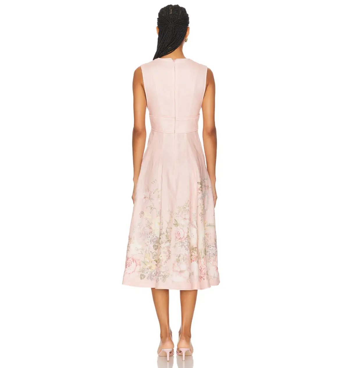 Zimmermann Waverly Plunge Midi Dress Floral Size 0 / AU 8 photo 3