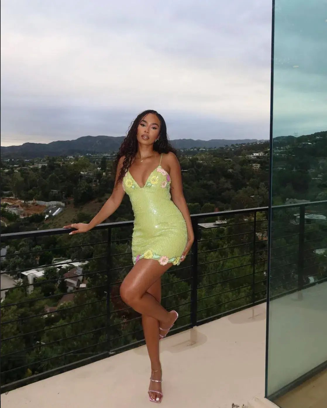 Majorelle Cal Embellished Mini Dress in Lime Green Size S / AU 8 photo 4