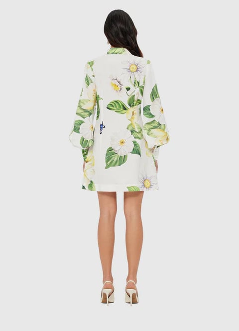 Leo Lin Luminous Linen Mini - Joie Print In Snow photo 3