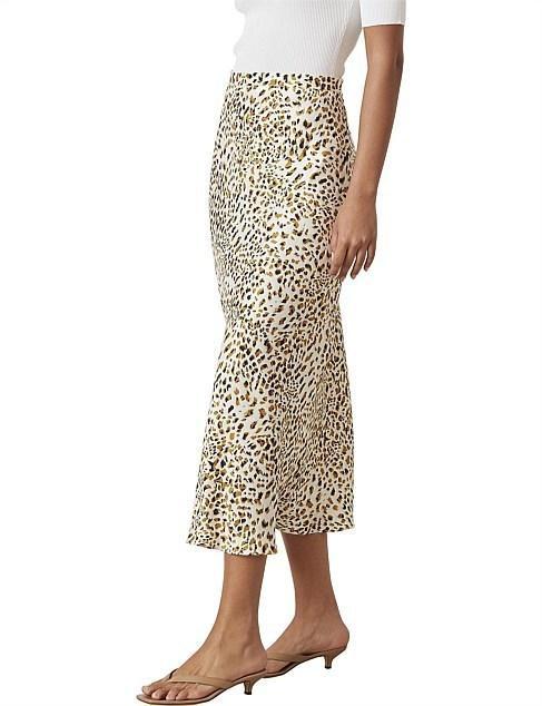 Bec & Bridge Catalonia Midi Skirt Leopard Print Size 10 photo 4