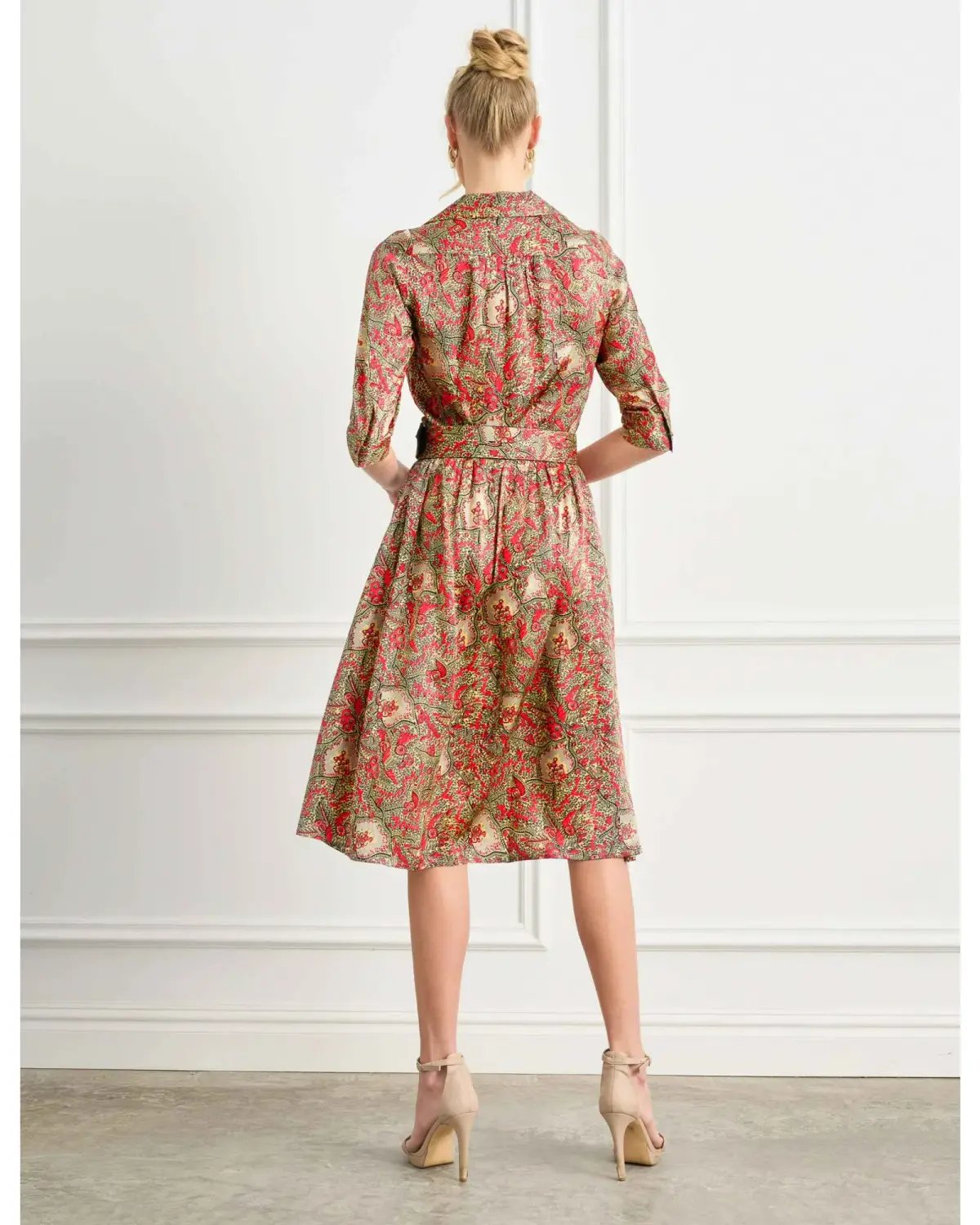 Leona Edmiston Demi 'Belle Epoch' Silk Shirtdress Multi Size 4 / AU 16 photo 3