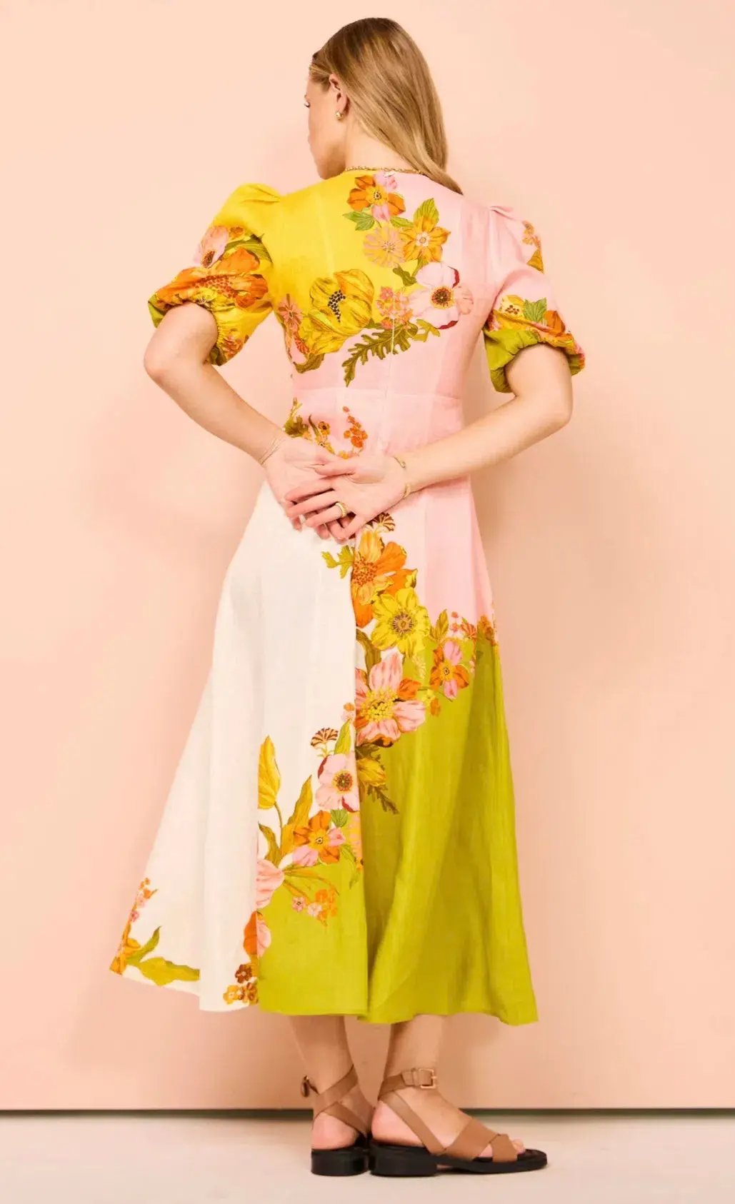 Alemais Silas Midi Dress Floral Size AU 16 photo 3
