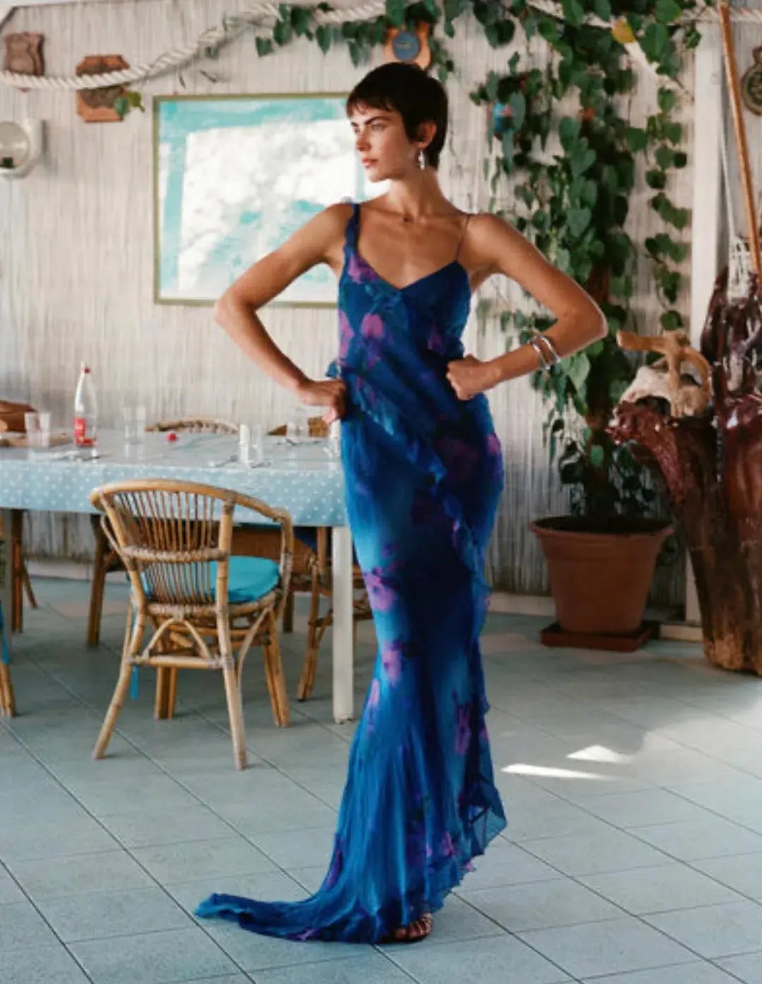 Rat & Boa SORRENTO DRESS in Blue & Purple Size XS photo 6