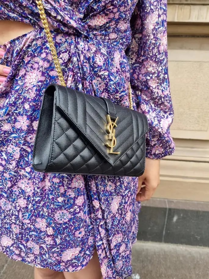 YSL Crossbody Envelope Bag Black photo 2