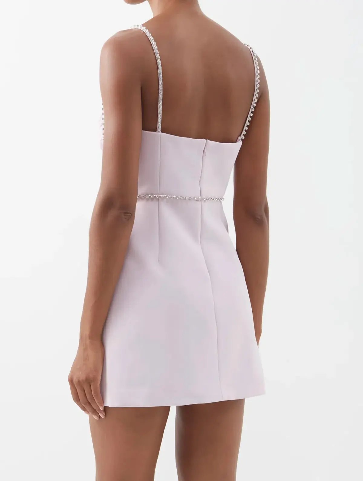 Self Portrait Chiffon And Crepe Mini Dress Pink Size M / AU 10 photo 3