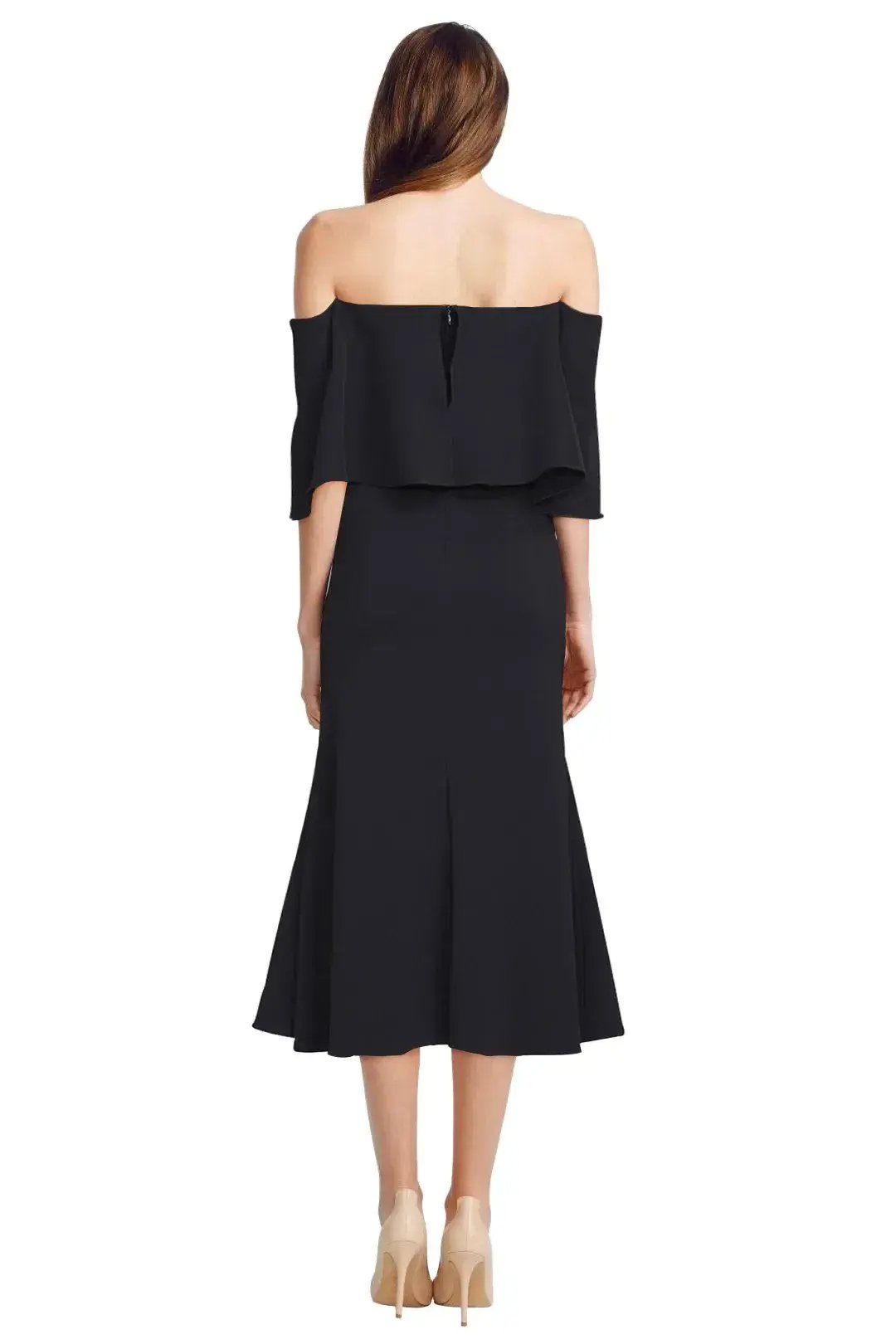 Camilla and Marc Bridal Off Shoulder Dress Navy Size 6 photo 3