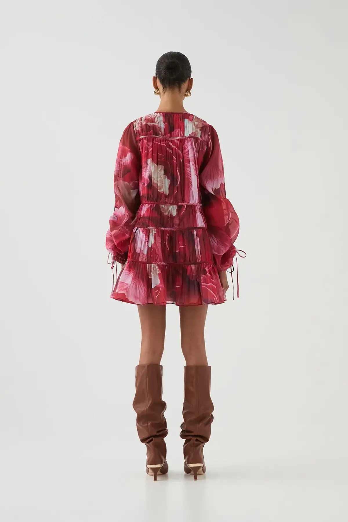 Aje Flora Mini Dress Prismatic Floral Red Size 6 / XS photo 6