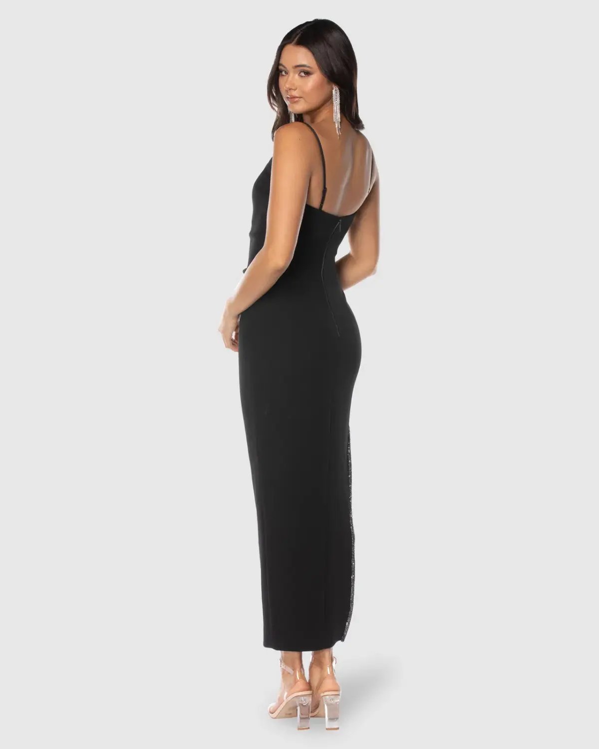 Azzurielle Evelina Midi Dress Black Size 12 photo 3