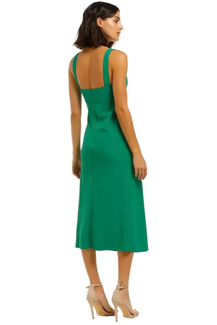 By Johnny Tayla Bias Midi Dress in Jungle Green Size 14 photo 3