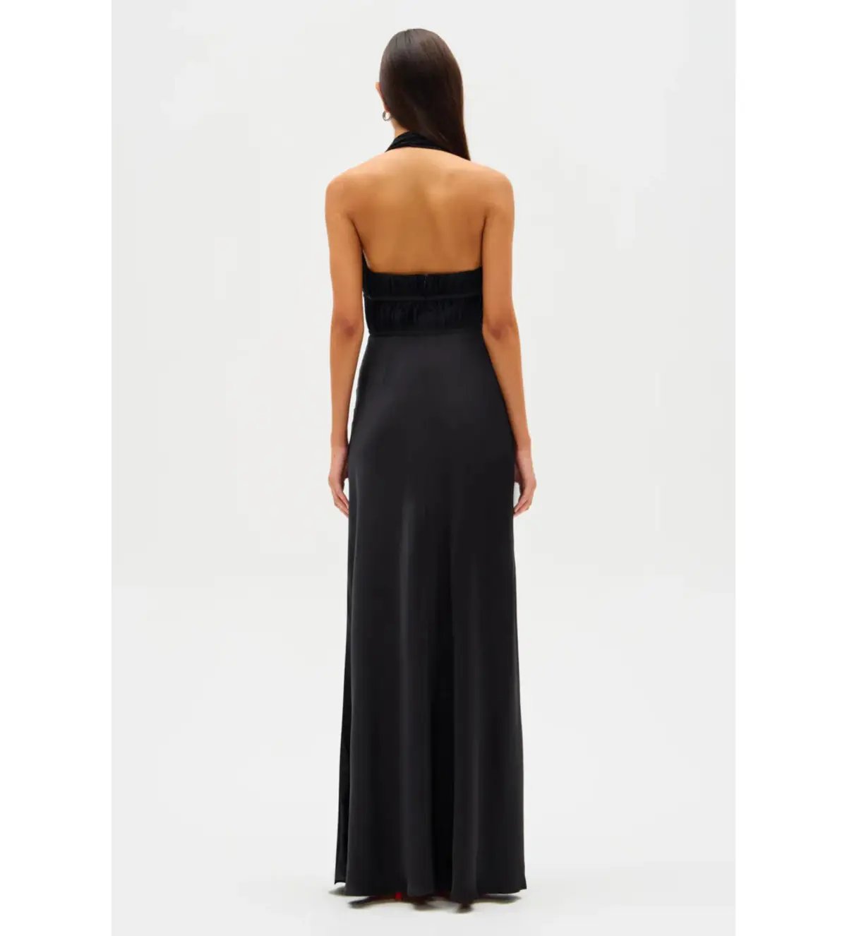 Misha Celine Satin Maxi Dress Size 6/XS photo 3