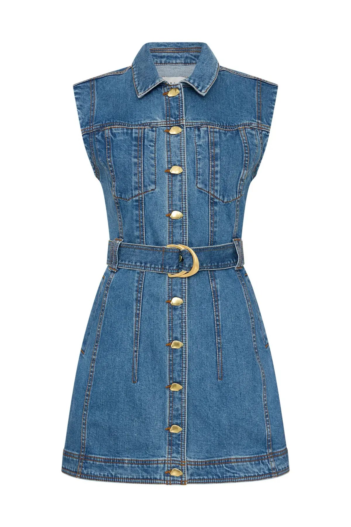 Aje Darcie Denim Mini Dress Size 6 photo 4