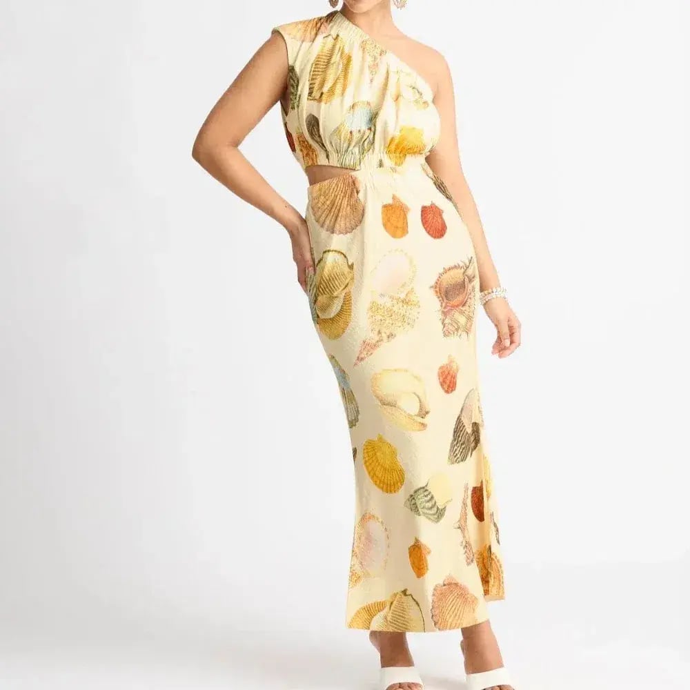 Sheike Sea Shore  Maxi Dress Yellow Size 8 photo 4