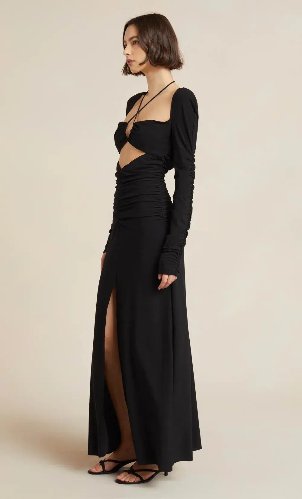 Bec & Bridge Adaline Long Sleeve Maxi Dress Black Size 8 photo 2
